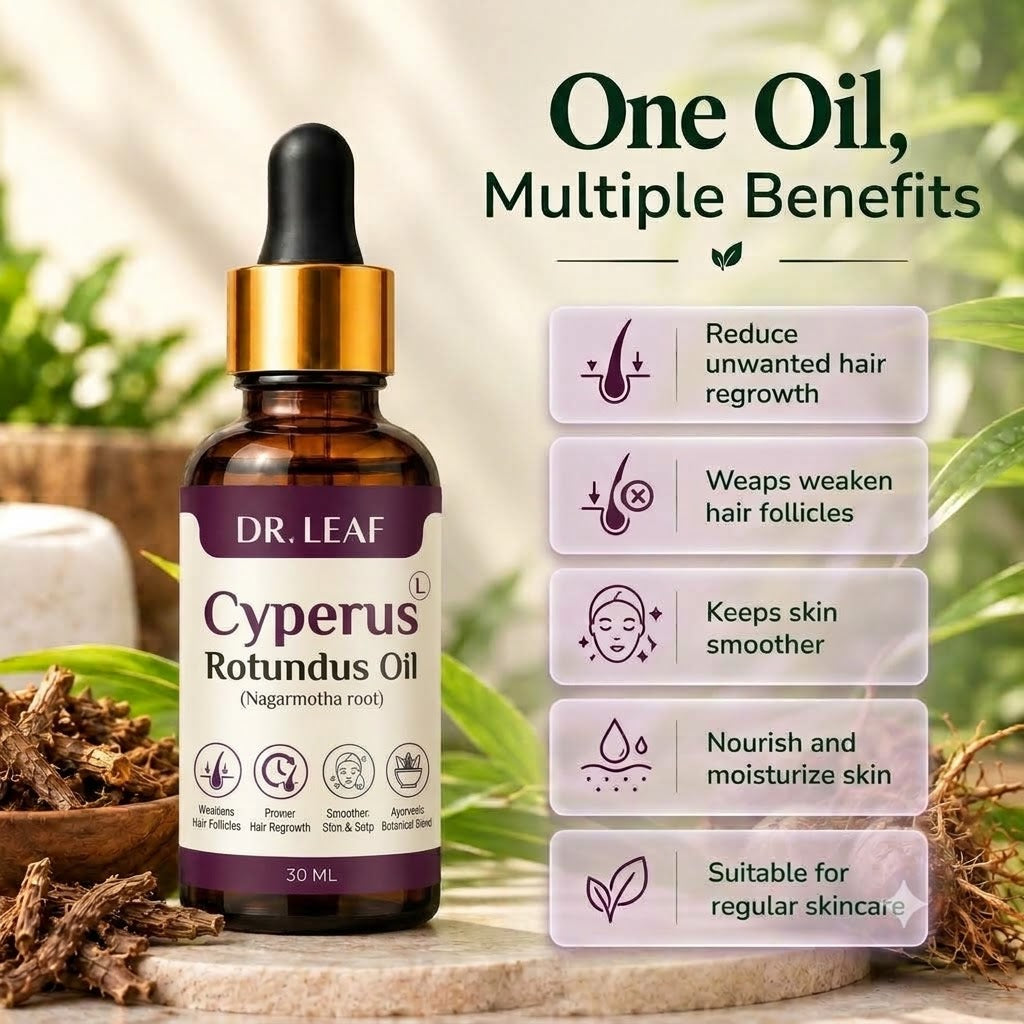 DR. LEAF Cyperus Rotundus Oil | Nagarmotha Root Oil