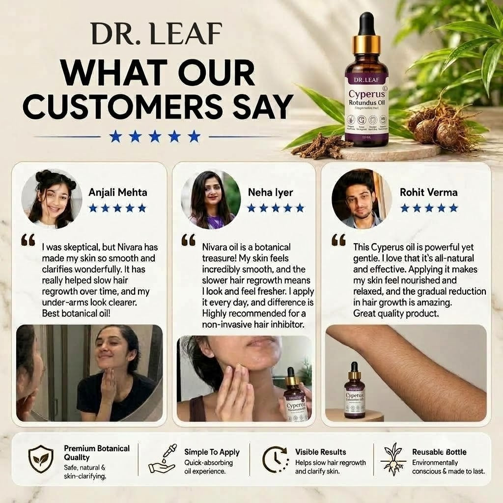 DR. LEAF Cyperus Rotundus Oil | Nagarmotha Root Oil