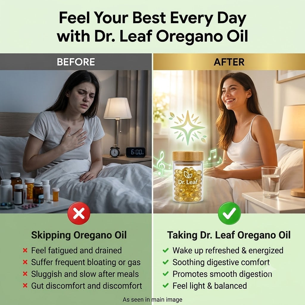Dr. Leaf Oil of Oregano & Black Seed Oil Softgels | Daily Gut & Immune Support