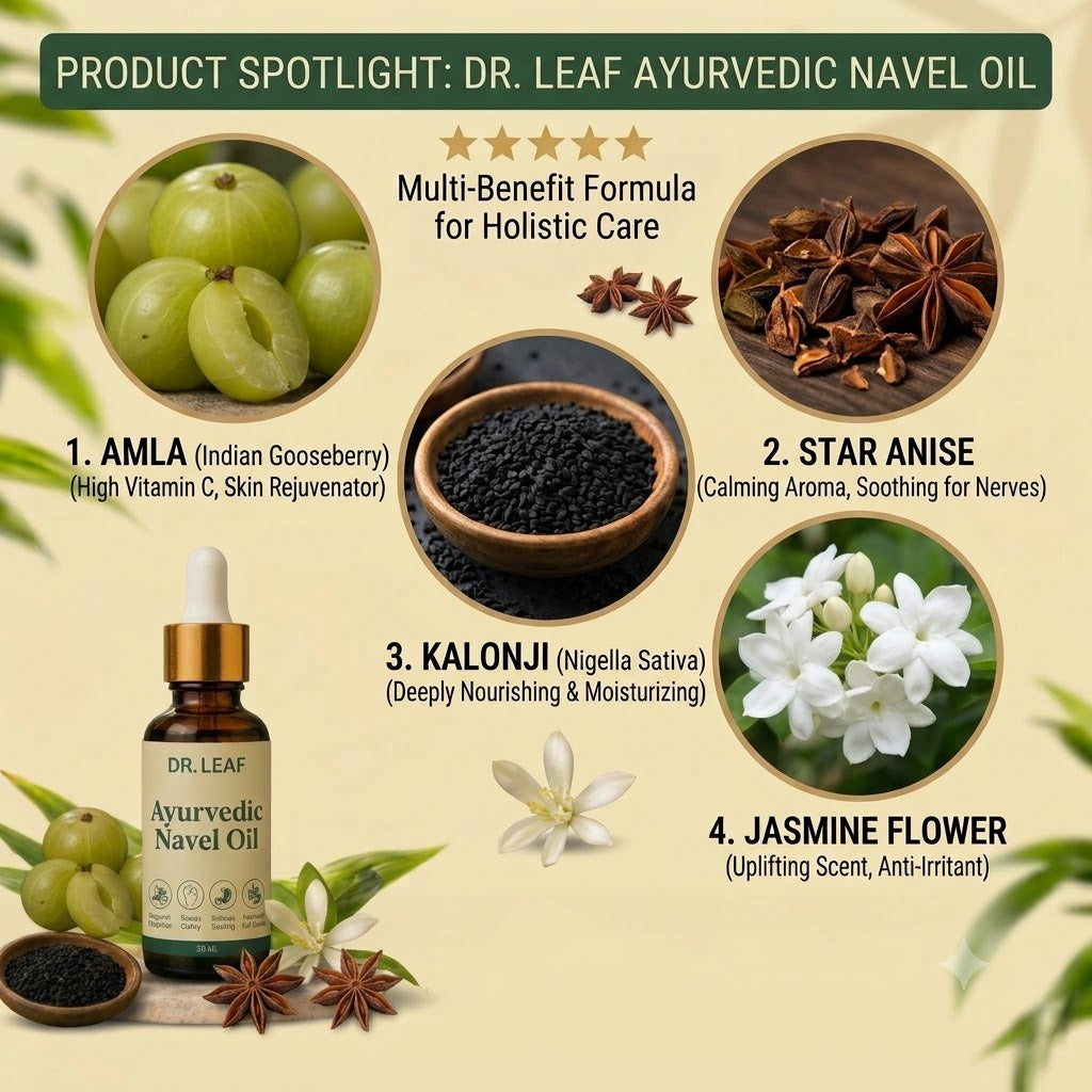 DR. LEAF Ayurvedic Nabhi Oil | Health Support
