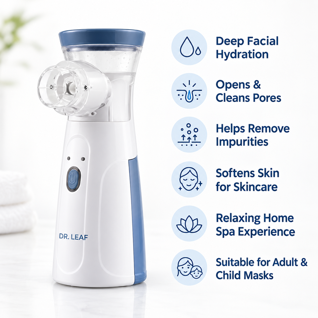 Dr. Leaf 2-in-1 Portable Mesh Nebulizer & Facial Steamer
